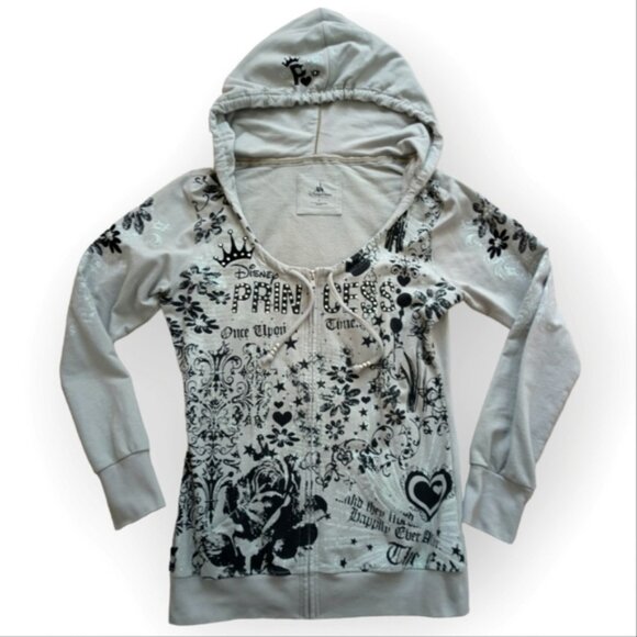 DISNEY Parks Princess Hoodie Grey Large - Picture 2 of 7